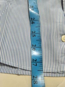 Men's Blue Striped Button-Down Shirt