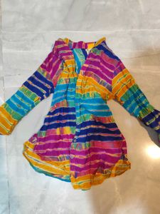 Vibrant Tie-Dye multicolored top