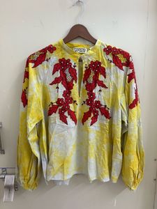 Vibrant Yellow Embroidered Blouse(Brand new )
