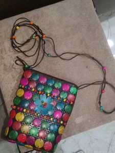 Boho Multicolor Beaded Clutch Bag