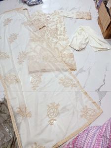 Elegant Embroidered Kurta Set 3pc xl