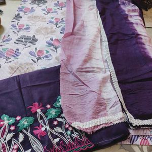 premium cotton unstitched suit, dress material