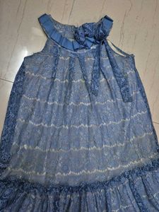Blue Lace Maxi Dress