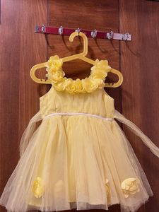 Adorable Yellow Floral Party Dress