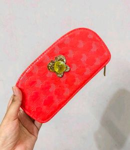 Pink Flip-Flops And Purse Plazo