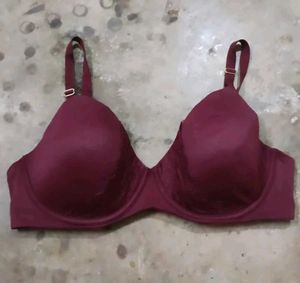 Burgundy Padded Bra