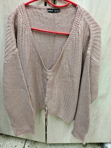 Shein Knit Tie Front crop Cardigan