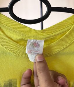 Fruit of The Loom Yellow 'GLOW' Tee