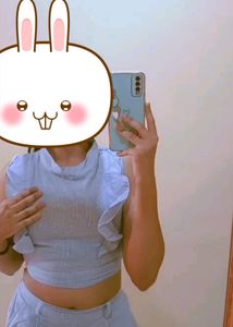 Cute Co Ord Crop Top And Cute Pant White Colour And Light Blue Strips ♥️