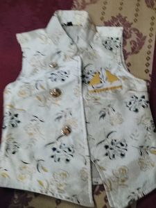 kids Floral Print Nehru Jacket