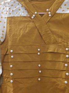 Stylish Mustard Polka Dot Kurta