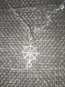 Silver Steering Wheel Charm Necklace