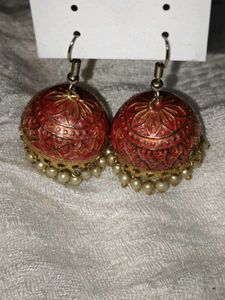 Peacock Jhumka Earrings