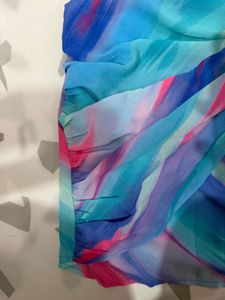 Colorful Abstract Print Skirt