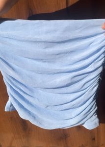 Light Blue Ruched Top