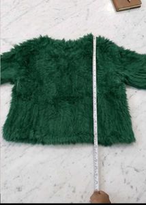 24. Emerald Green Faux Fur Sweater