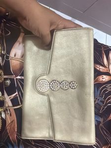Elegant Embellished Clutch &amp; Gold Evening Bag