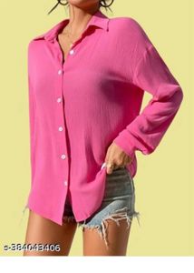 Bright Pink Collared Top