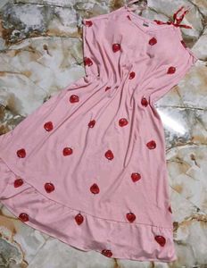 🍓Pink Strawberry Print Nightgown🍓