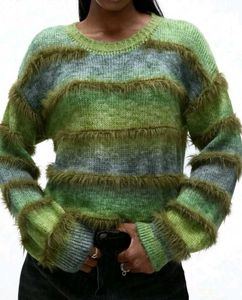 Green Striped Sweater