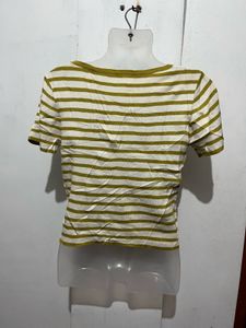 Striped Square Neck Top