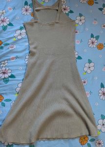 Ribbed Knit Sleeveless Midi Dress