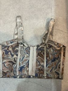 forever 21 Marble Print Corset Top