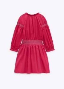 Zara Pink Embroidered Dress