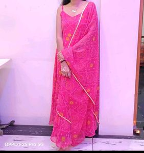 Pink Ethnic Dress with Dupatta