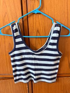 Striped Cropped Tank Top