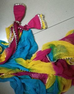 Yellow Anarkali Gown with Dupatta