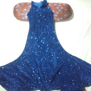 Sparkling Royal Blue Girls Gown