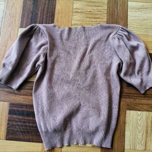 Chic Ruched Puff Sleeve Top