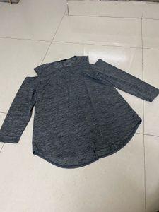 Chic Cold Shoulder Long Sleeve Top