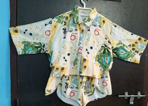 Tropical Print Co-ord Set Shirt &amp; Short