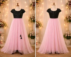 Stunning Sequined Off-Shoulder Pink Gown