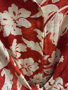 Mango 1xl  Floral Print Shirt Dress