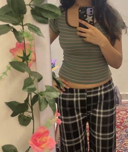 Striped Cropped Top
