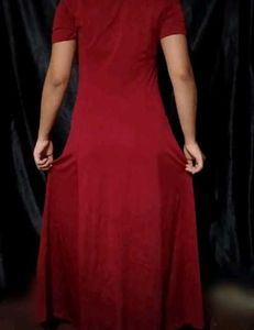 Elegant Red A-Line Dress