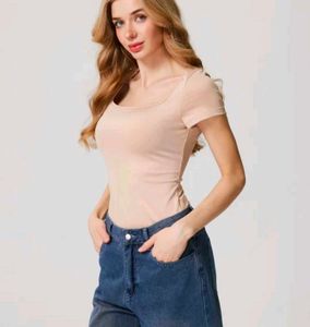 women's pullover t-shirt Chic Square Neck T-Shirt