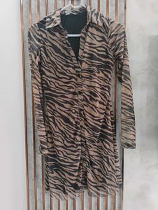 Stylish Tiger Print Dress(Made in Turkey)