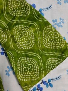 Green Bandhani Printed y2k kurti