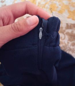 Navy Blue Wide Leg Sweatpants