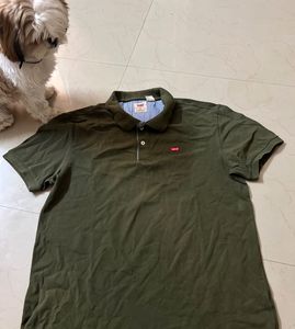 Men's Olive Green Levi's Polo Shirt
