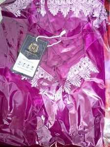 Satin Nightgown with Lace Trim