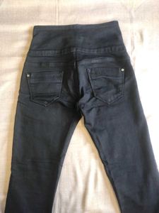 Black Women Button Up Jeans