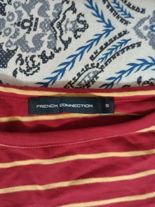 French Connection Striped Long Sleeve Top Branded