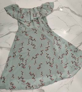 Floral Print Off-Shoulder Dress
