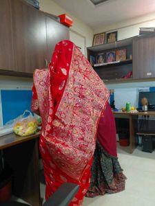 Full Handwork heavy pure banarasi saree
