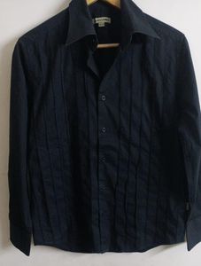 Jack & Jones Black Pintuck Shirt